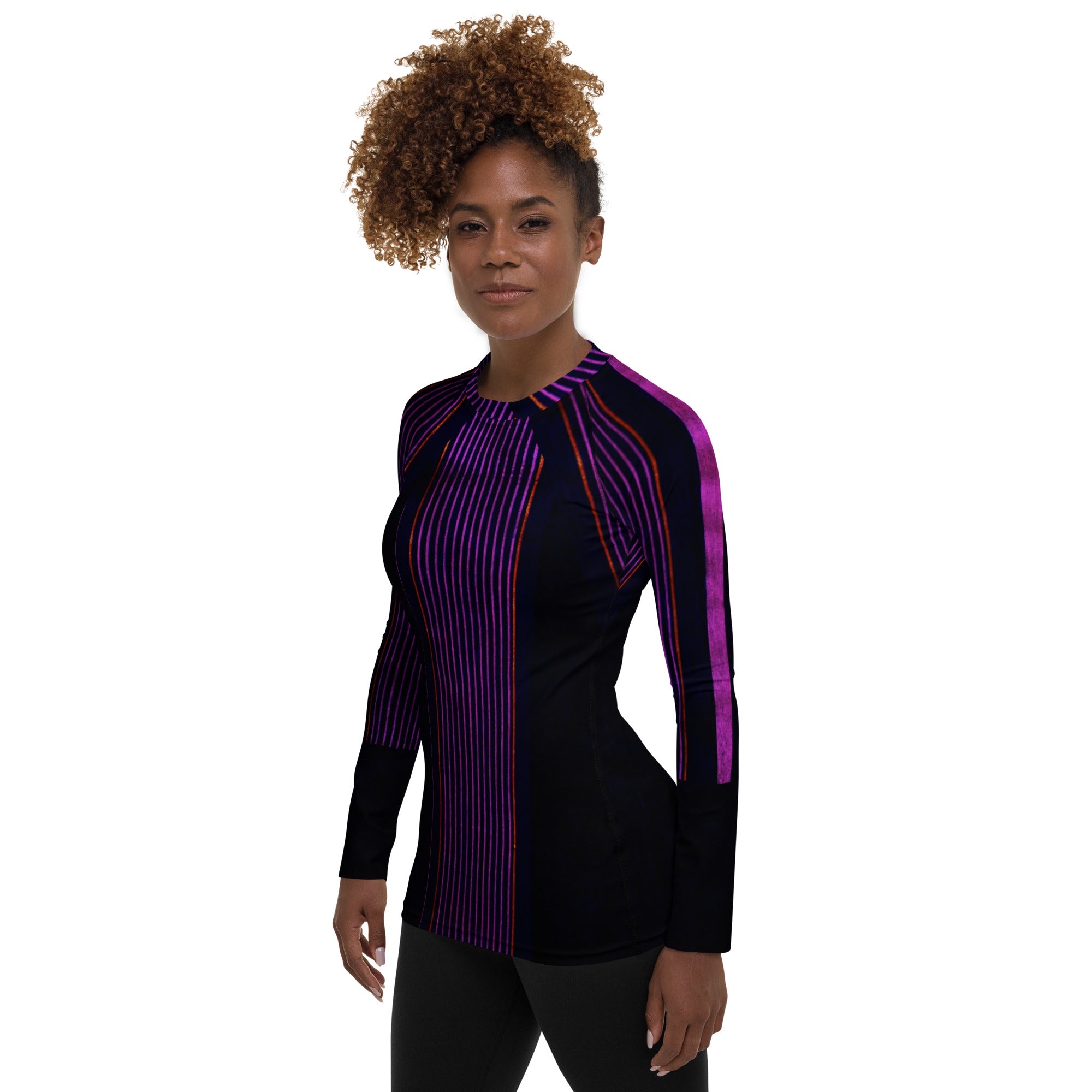 Women's Long-sleeved Gym Top. Dancer or Runner top. Surfer's Rashguard. Cool Streetwear Fashion Top. Peppermint by WickedYo
